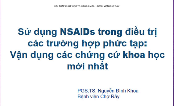 Tài liệu: Vận dụng chứng cứ khoa học mới nhất về NSAIDS... - CME 2018