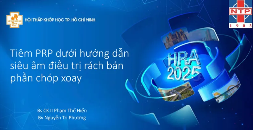Tiêm PRP dưới hướng dẫn siêu âm điều trị rách bán phần chóp xoay - Bs CK II Phạm Thế Hiển