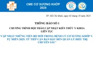 THÔNG BÁO SỐ 1 - Chương Trình Hội Thảo Cập Nhật Kiến Thức Y Khoa  Liên Tục