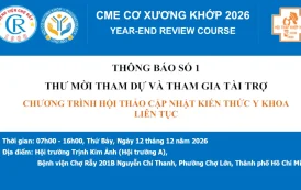 THÔNG BÁO SỐ 1: THƯ MỜI THAM DỰ VÀ TÀI TRỢ CME CƠ XƯƠNG KHỚP 2026